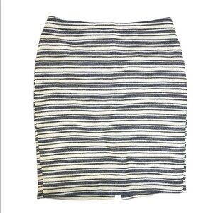 ANN TAYLOR Blue & White Striped Pencil Skirt 2P